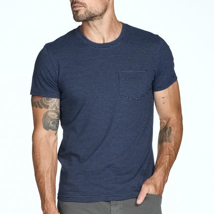 Men's V-Pocket Stripe Tee