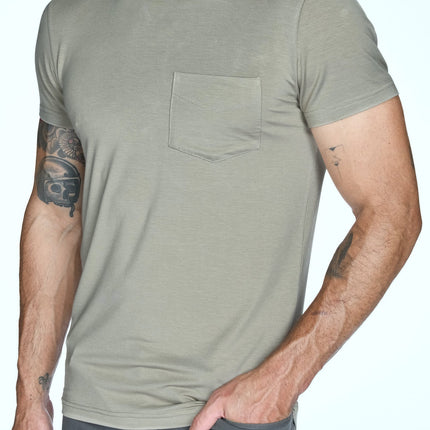 Men's Madison Modal V-Pocket Crew with Shoulder Seam