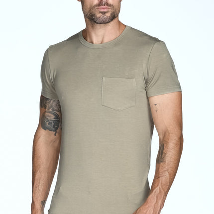 Men's Madison Modal V-Pocket Crew with Shoulder Seam