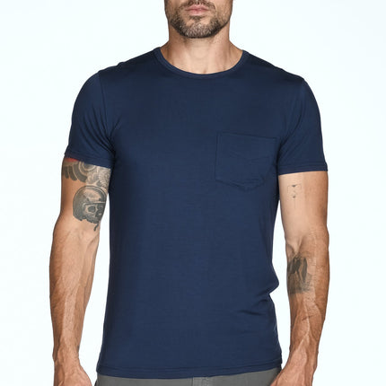 Men's Madison Modal V-Pocket Crew with Shoulder Seam