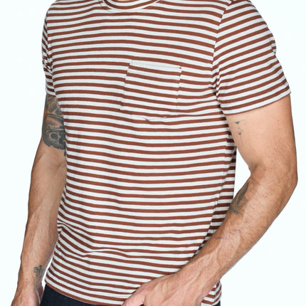 Men's V-Pocket Stripe Tee