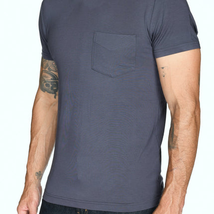 Men's Madison Modal V-Pocket Crew with Shoulder Seam