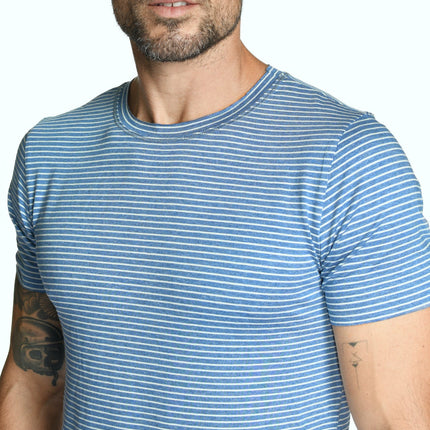 Men's Brolin Raw Neck Crew Stripe Tee