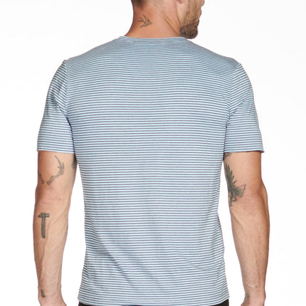 Men's Princeton Wide Pocket V-Neck Stripe Tee