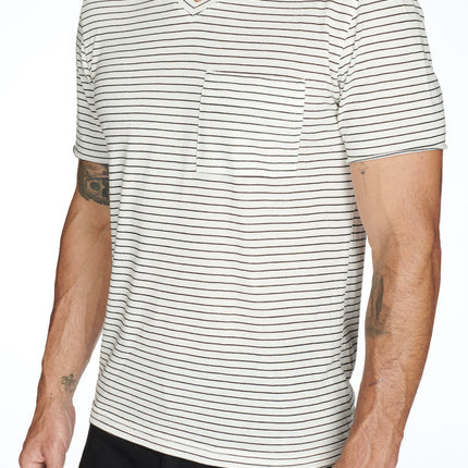 Men's Princeton Wide Pocket V-Neck Stripe Tee