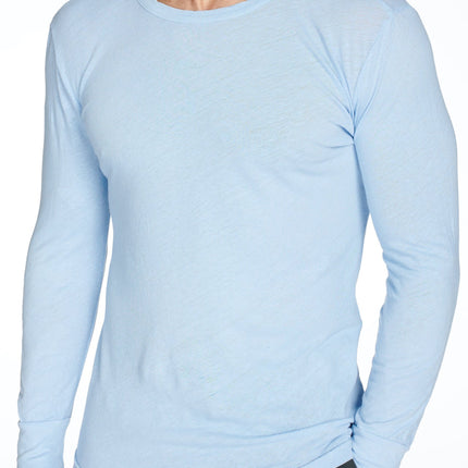 Men's Linen Blend Wide Cuff Long Sleeve Tee