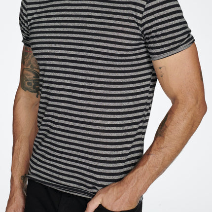 Men's Brolin Raw Neck Crew Stripe Tee