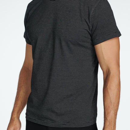 Men's Relaxed Contrast Crew Neck Stripe Tee
