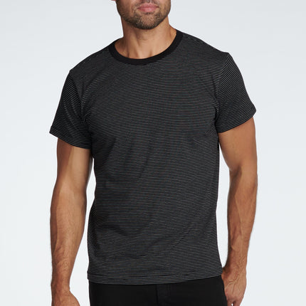 Men's Relaxed Contrast Crew Neck Stripe Tee