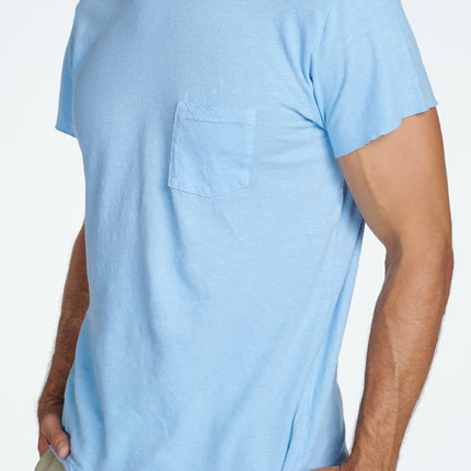 Men's Linen Blend Pocket Tee
