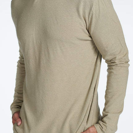 Men's Linen Blend Long Sleeve Hoodie