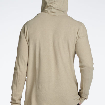 Men's Linen Blend Long Sleeve Hoodie