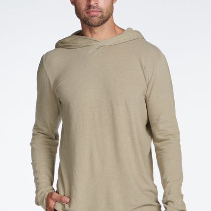 Men's Linen Blend Long Sleeve Hoodie