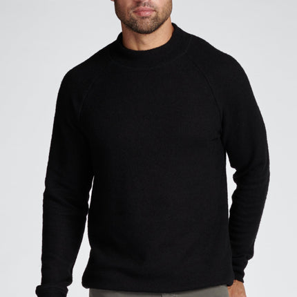 Men's Soft Knit Melange Wide Neck Pullover Sweater