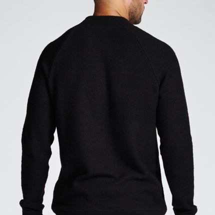 Men's Soft Knit Melange Wide Neck Pullover Sweater