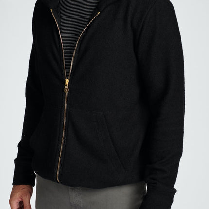Men's Soft Knit Melange Zip Front Hoodie