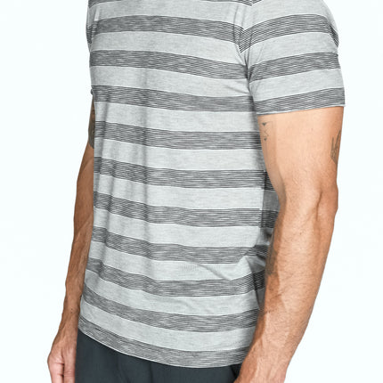 Men's Brolin Raw Neck Crew Stripe Tee