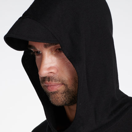Men's 3/4 Sleeve Cowl Neck Visor Hoodie