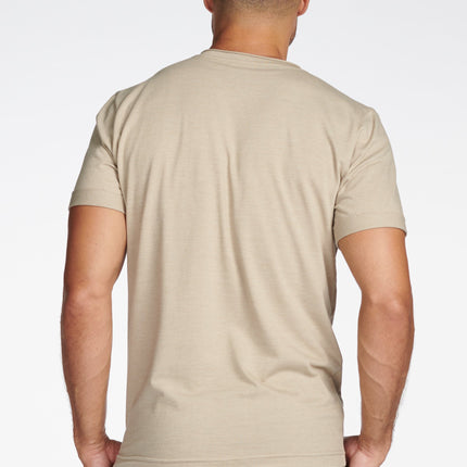 Men's Tri-Blend Stitch Sleeve V-Neck Tee
