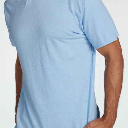 Men's Linen Blend Short Sleeve Hoodie