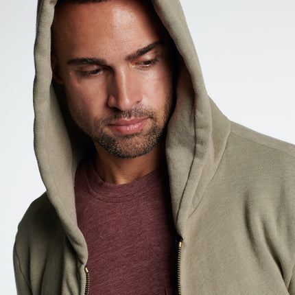 Men's French Terry Zip Front Hoodie
