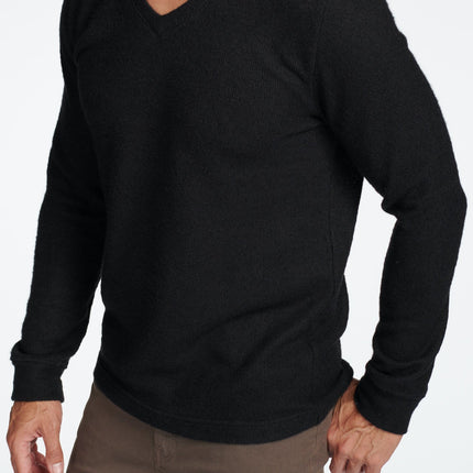 Men's Soft Knit Melange V-Neck Sweater