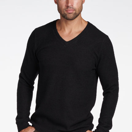 Men's Soft Knit Melange V-Neck Sweater