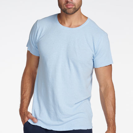 Men's Linen Blend Crew Neck Tee