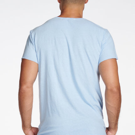 Men's Linen Blend Crew Neck Tee