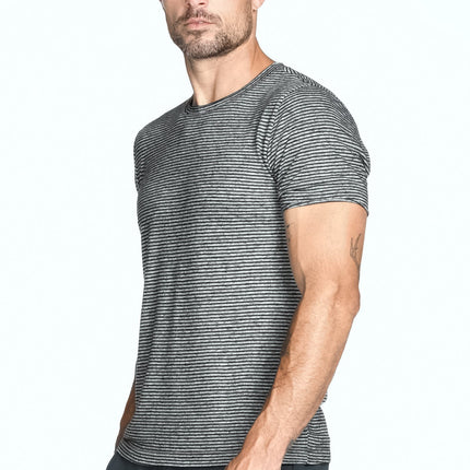 Men's Brolin Raw Neck Crew Stripe Tee