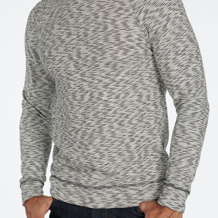 Men's Pullover Sweater - Variegated Ivory/Black