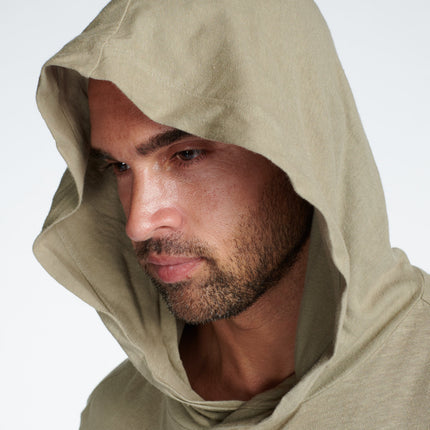 Men's Linen Blend Short Sleeve Hoodie
