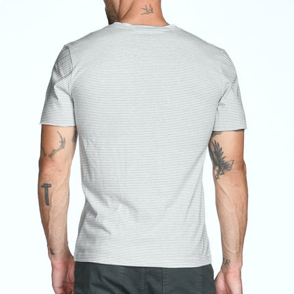 Men's Princeton Wide Pocket V-Neck Stripe Tee