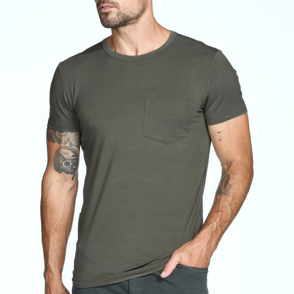Men's Madison Modal V-Pocket Crew with Shoulder Seam