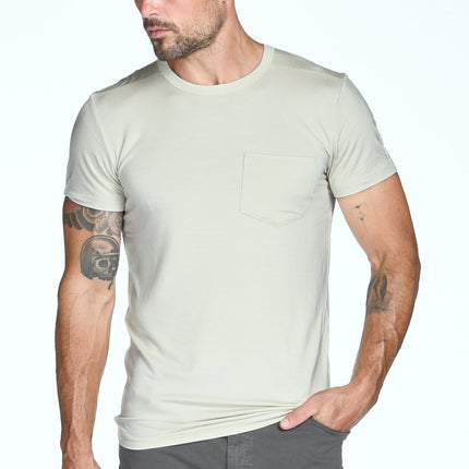 Men's Madison Modal V-Pocket Crew with Shoulder Seam