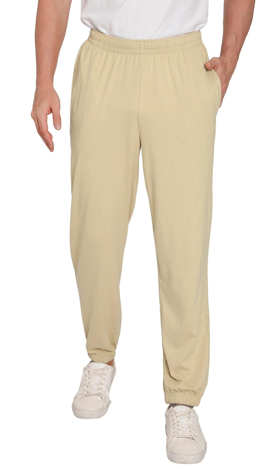 Mens Pull On Elastic Waist Knit Pants - Relaxed Dressing for Comfort