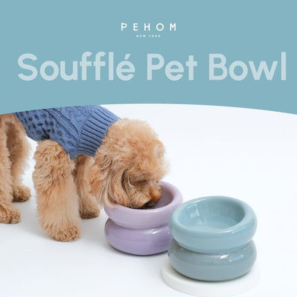 Soufflé Pet Bowl - Frozen Blue