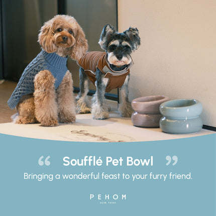 Soufflé Pet Bowl - Frozen Blue