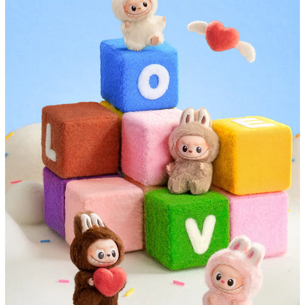 Pop Mart Labubu Pin for Love Series Blind Box (N-Z) Blue