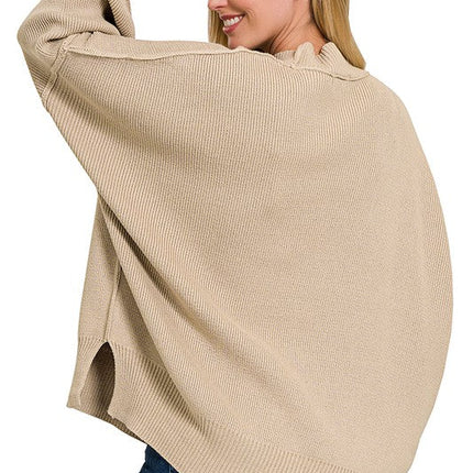 Side Slit Oversized Sweater