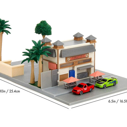 The Fast and the Furious Nano Scene Toretto's Cafe Diorama Set