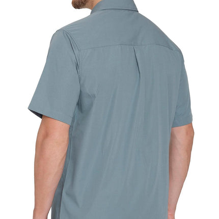 Men's Short Sleeve Easy Snap Explorer Shirt With Multi-Pockets and cool back mesh