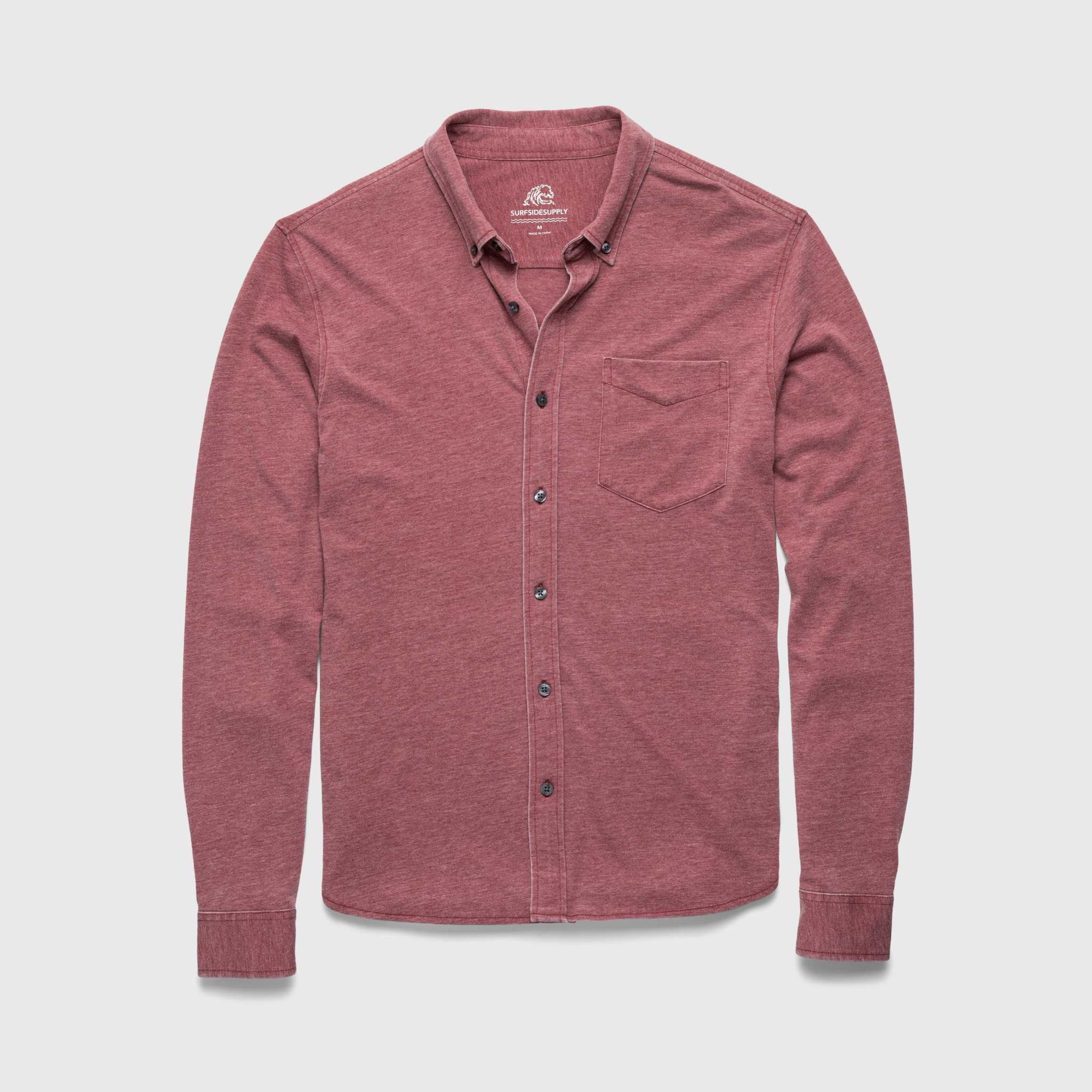 Anthony Burnout Shirt - Red Syrah