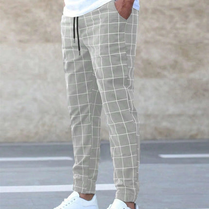 Fashion Plaid Print Pants