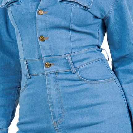 WOMEN FASHION DENIM JUMPSUIT