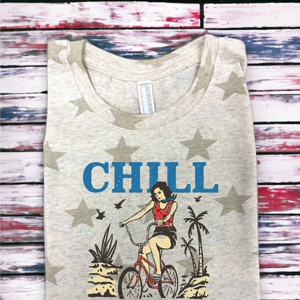 Chill the 4th Out Stars Patriotic Graphic Tee