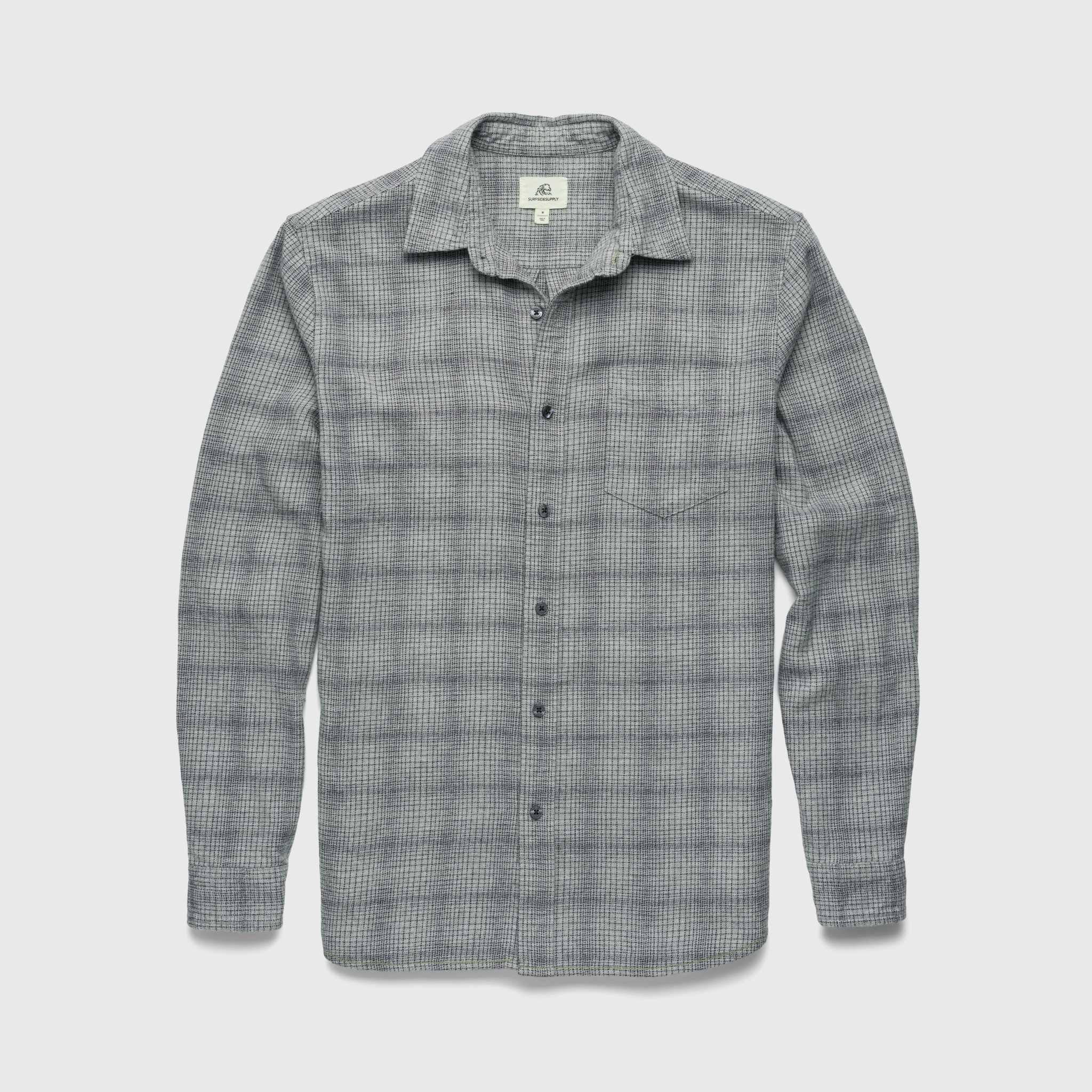 Brian Brushed Plaid Shirt - Heather Grey