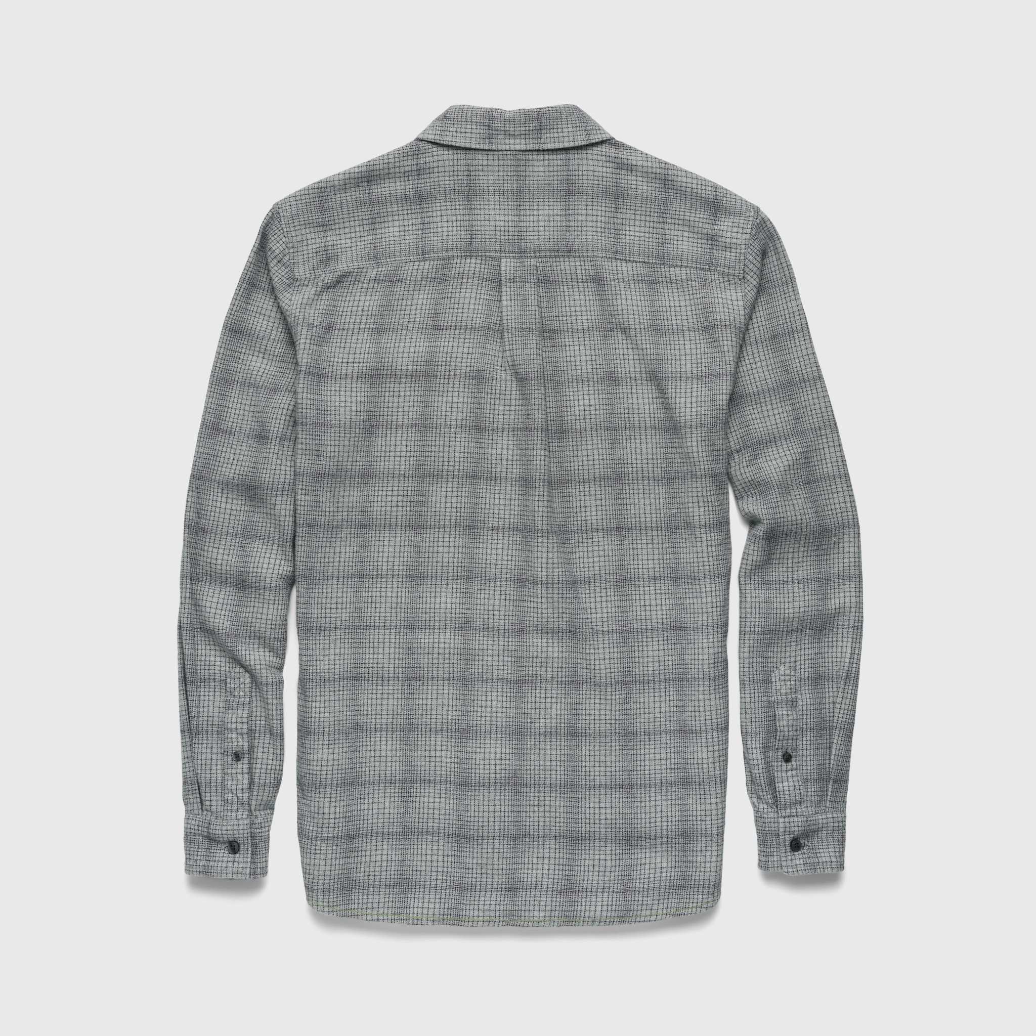 Brian Brushed Plaid Shirt - Heather Grey