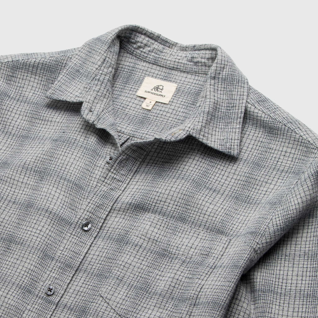 Brian Brushed Plaid Shirt - Heather Grey