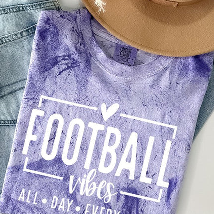 Football Vibes All Day Every Day Color Burst Tee